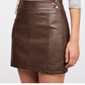 Free People vegan leather skirt size Medium
